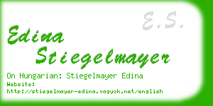 edina stiegelmayer business card